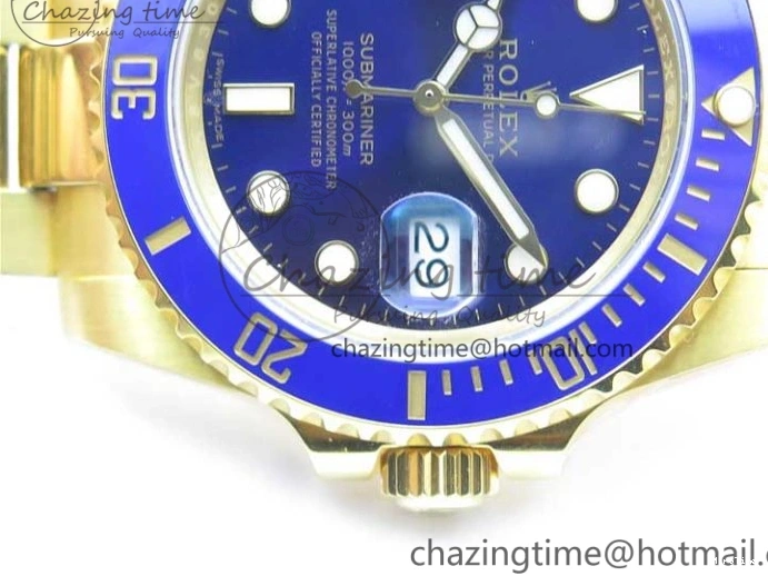MiroTime 0522 TopPick Submariner 116610 LB ROF Best Edition YG Wrapped Blue Dial on YG Wrapped Bracelet A 2910